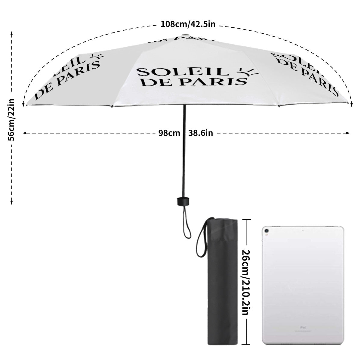 Parapluie Anti-UV Premium – Soleil de Paris ☀️ Élégance & Protection